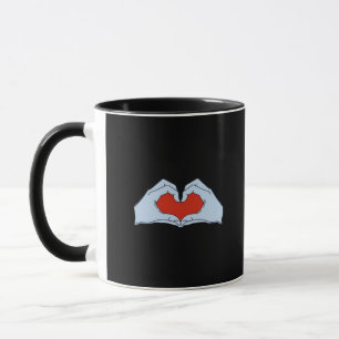 Mug Skeleton Heart Hands Classic & Basic Halloween