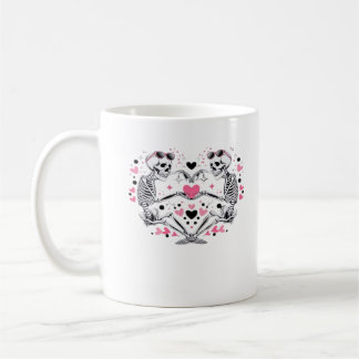 Mug Skeleton Heart Mains Classique Viral