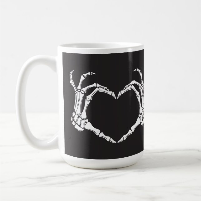 Mug Skeleton Heart Mains sur un (Gauche)