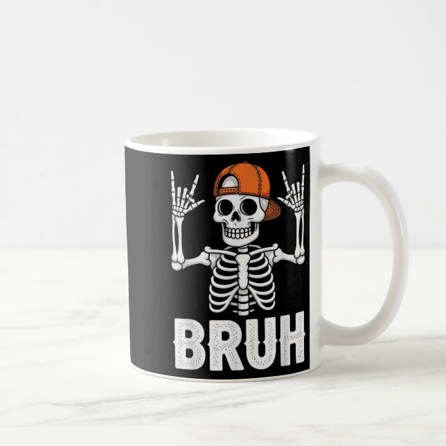 Mug Skeleton Rock Sur Bruh Halloween Pour Hommes Garço (Droite)