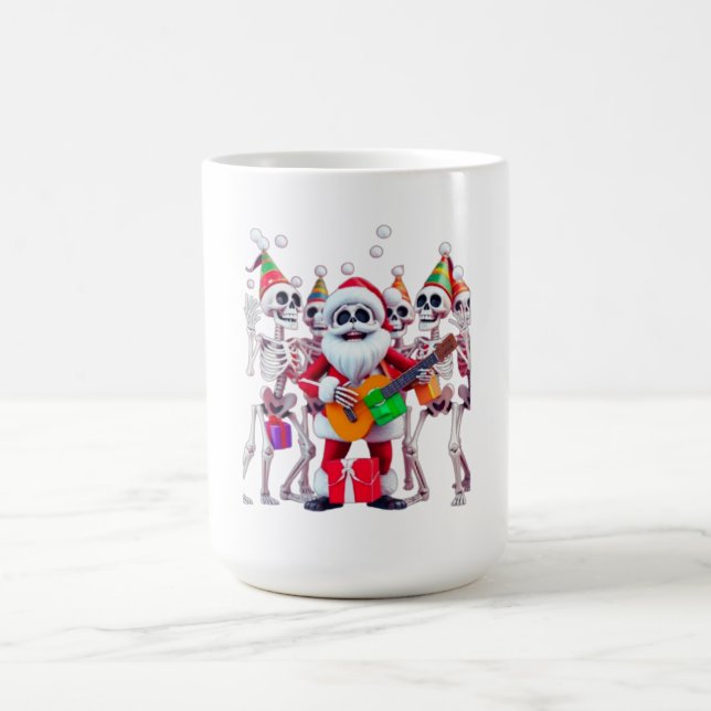 Mug **Skeleton Santa Party – Funny 3D Christmas Skelet (Centre)