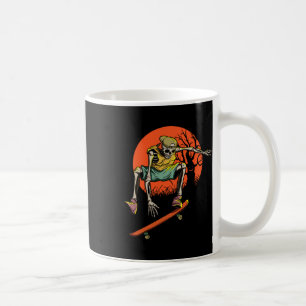 Mug Skeleton Skin Halloween Avec Skateboard