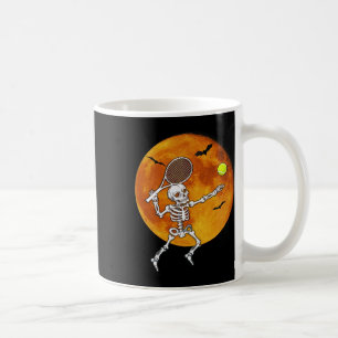 Mug Skeleton Tennis Halloween Racket Ll