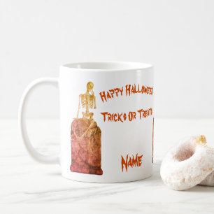 Mug Skeleton Tombstone Halloween drôle Personnalisé