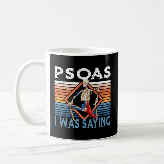Mug Skeleton Yoga Psoas Je Disais Thérapie Physique (Gauche)