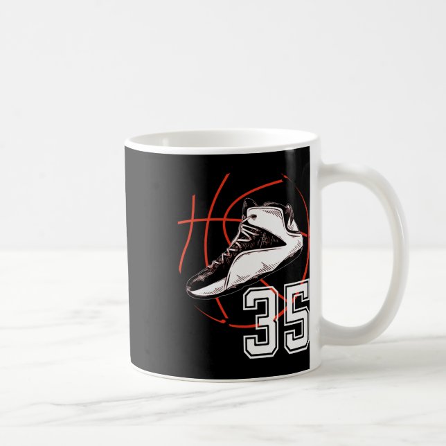 Mug Sketll Chaussures 35e Anniversaire cadeau de fête  (Droite)