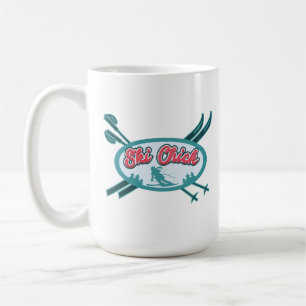 Mug Ski Chick Hiver Montagnes Pistes
