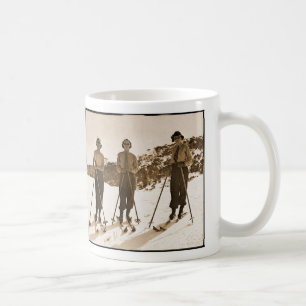 Mug Ski de ski de rétros femmes vintages le 'flâne