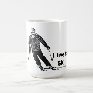 Mug Ski de vacances - Ski de descente