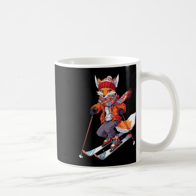 Mug Ski Fox Skier Ski Ski Hiver Neige 1 (Droite)