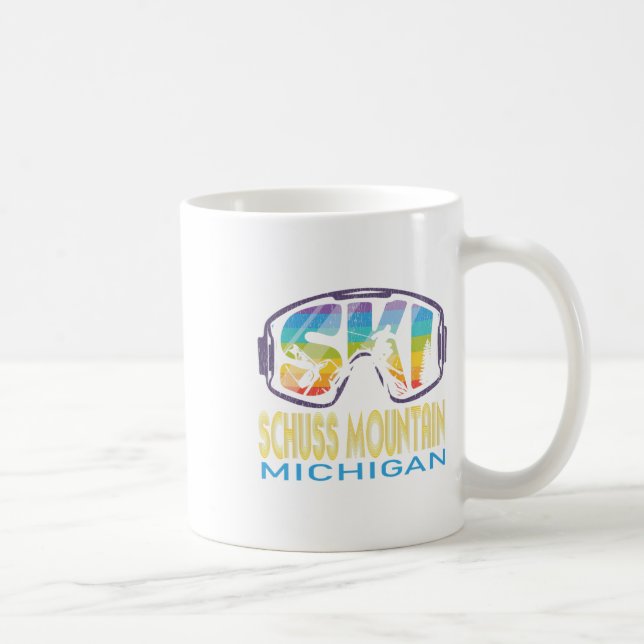 Mug Ski Schuss Mountain Michigan Skiing Vacation  (Droite)