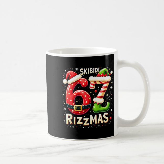Mug Skibidi 67 Rizzmas Christmas Meme Funny Elf Santa  (Droite)