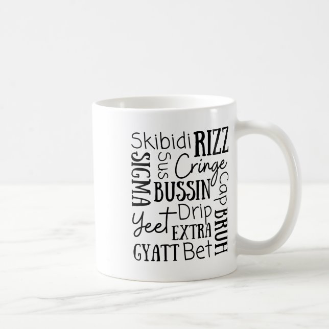 Mug Skibidi Rizz Funny Kids Rizz Bussin Gen Z Christma (Droite)