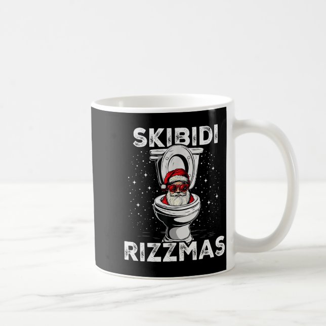 Mug Skibidi Rizzmas Funny Toilet Santa White Elephant  (Droite)