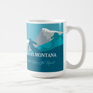 Mug Skieurs alpins Montana Texte personnalisé