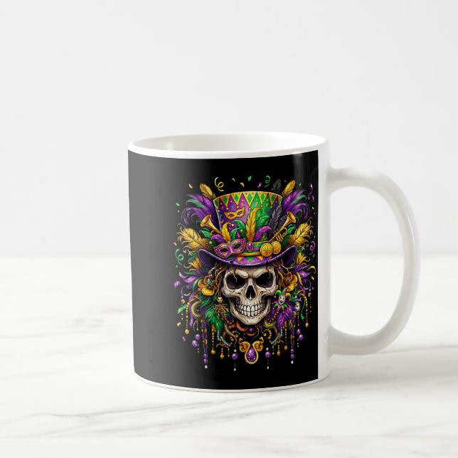 Mug Skull Mardi Gras Men Women Kids Carnival New Orlea (Droite)