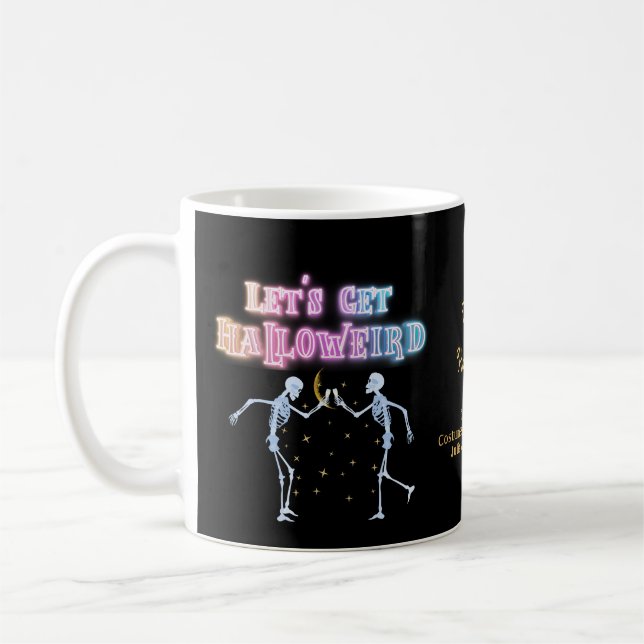 Mug Skull Neon Halloween Halloween Skeletons dansants  (Gauche)