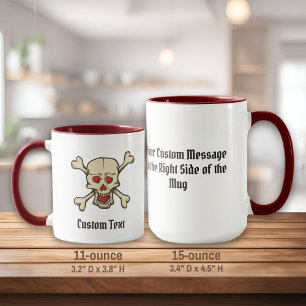 Mug Skull with Hearts