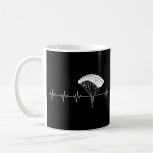 Mug Skydiving Heartbeat Skydiver Parachuting Lover