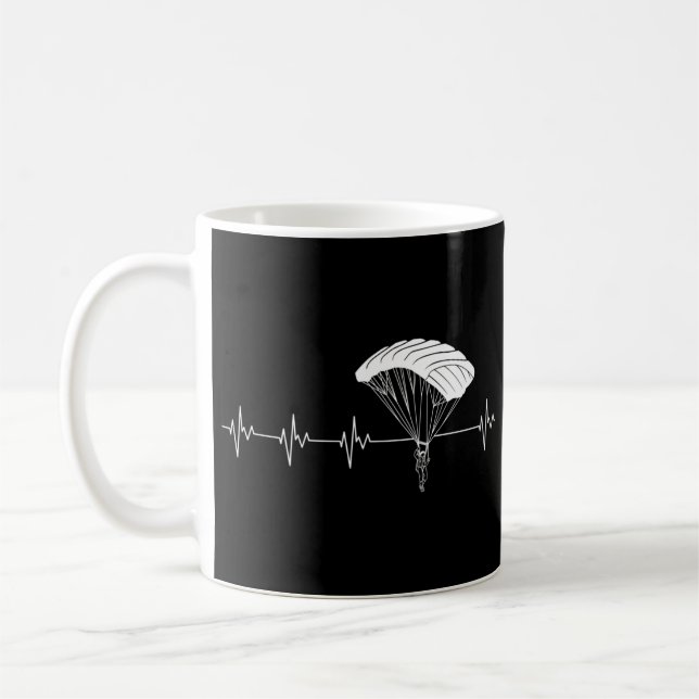 Mug Skydiving Heartbeat Skydiver Parachuting Lover (Gauche)