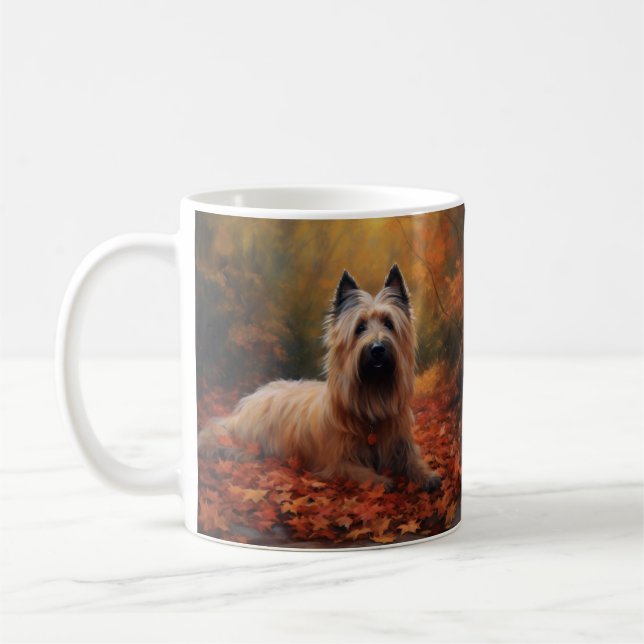 Mug Skye Terrier à l'automne Feuilles automne Inspire (Gauche)