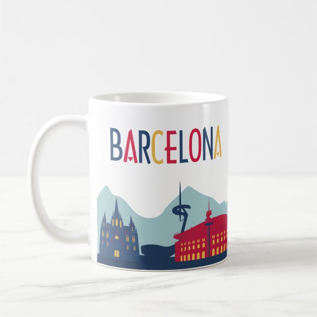 Mug Skyline de Barcelone (Gauche)