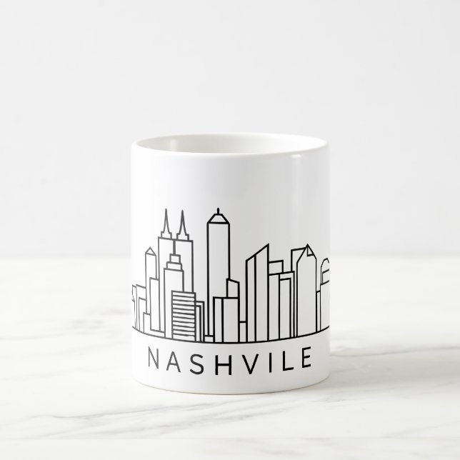 Mug Skyline de Nashville - Design urbain (Centre)