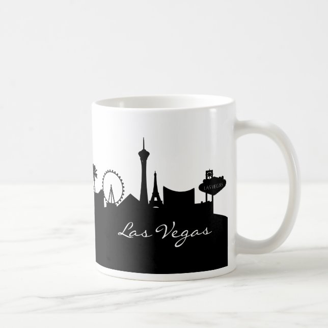 Mug Skyline Las Vegas noir et blanc (Droite)