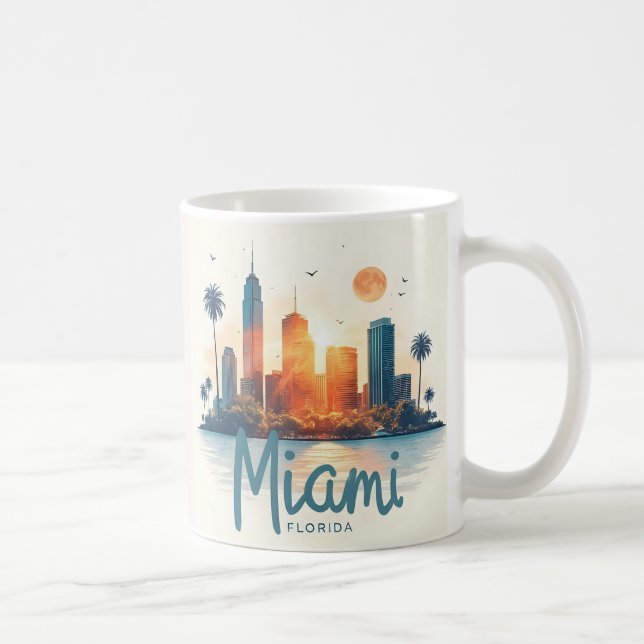 Mug Skyline Miami City Floride (Droite)
