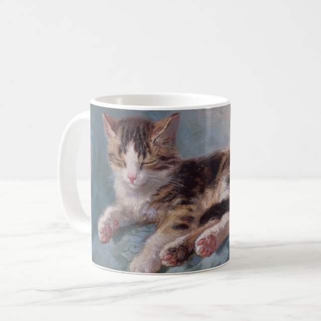 Mug Sleepy Kitten par Henriette Ronner-Knip (Devant gauche)