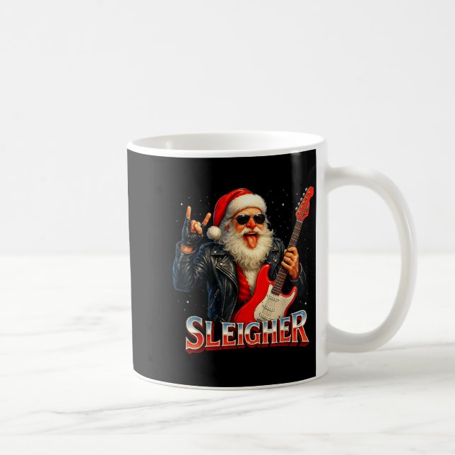 Mug Sleigher Rock Santa Funny Metal Christmas Design  (Droite)