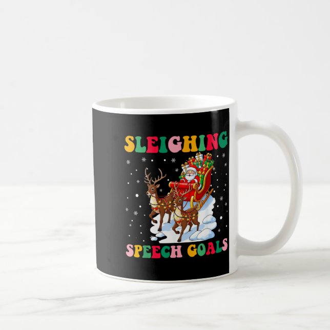 Mug Sleighing Speech Goal Reindeer Christmas Speech Sl (Droite)