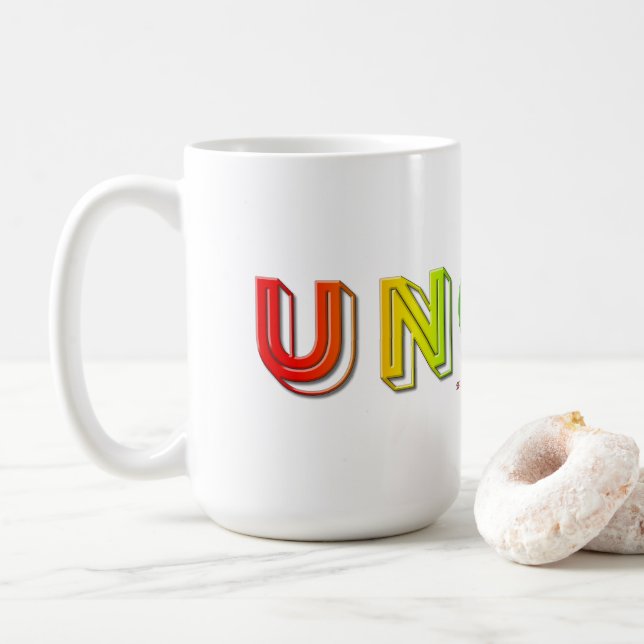 Mug SlipperyJoe's uncut vibrante arc-en-ciel couleurs  (Avec donut)