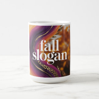 Mug Slogan d'automne violet orange Leopard Typographie