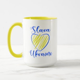 Mug Slogan Slava La gloire ukrainienne au coeur de l'U