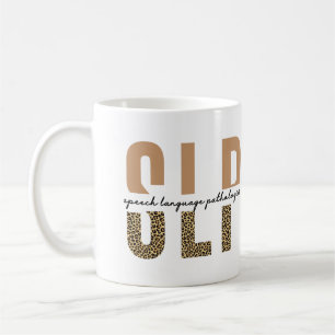 Mug SLP papier guépard orthophoniste cadeau
