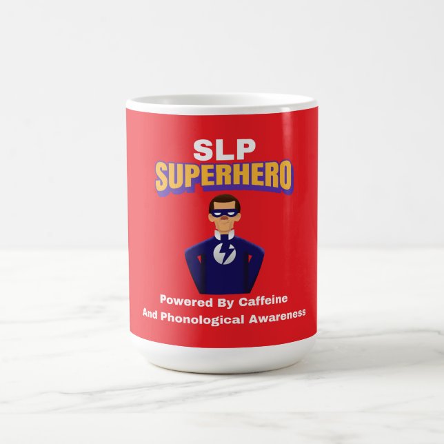Mug SLP Superhero...Powered By Caffeine et Phono... (Centre)