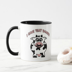 Mug Smarts de thé à la vache moustache