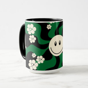 Mug Smile - Vert, Crème et Noir
