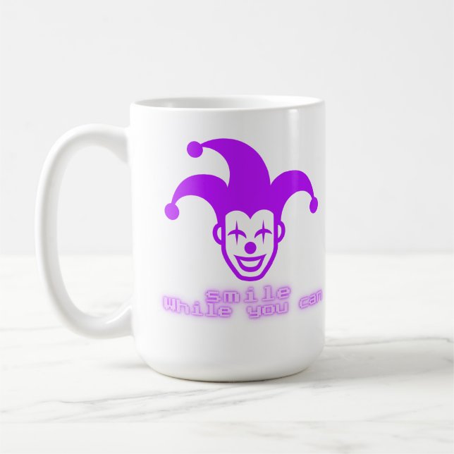 Mug Smile while You Can _ Neon Joker Streetwear Design (Gauche)