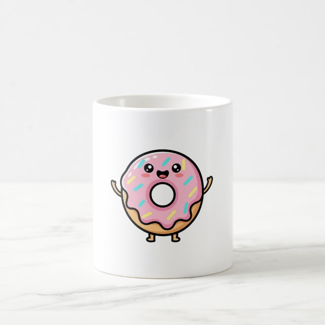 Mug Smiling Donut – Cute Kawaii Illustration (Centre)