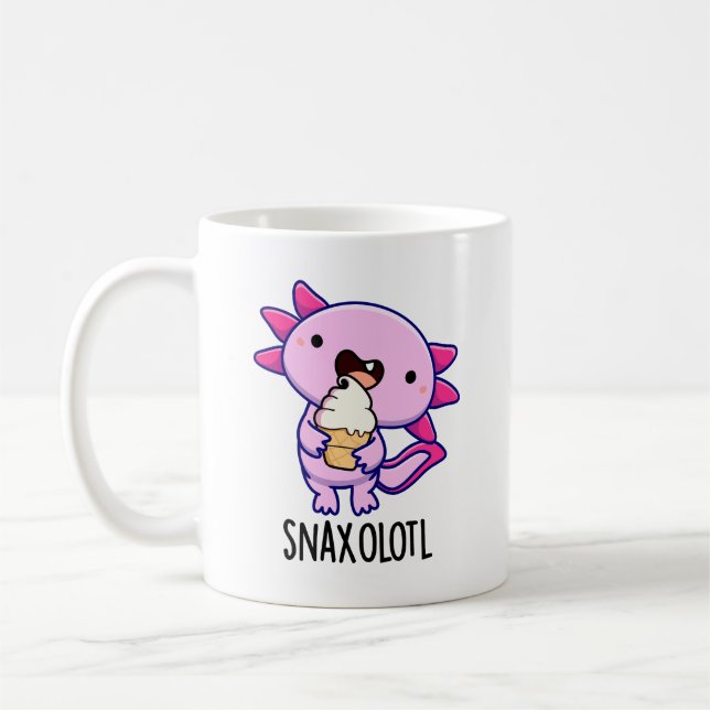Mug Snaxolotl Funny Axolotl Pun (Gauche)