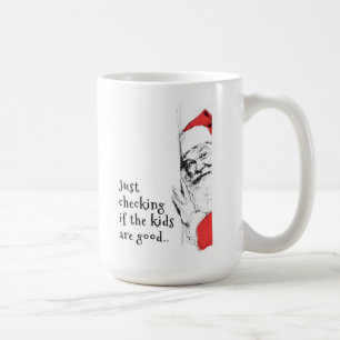 Mug Sneaky Père Noël, juste vérifier les enfants