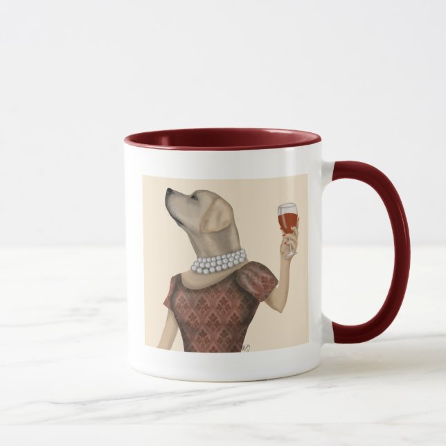 Mug Snob de vin du Labrador jaune (Droite)