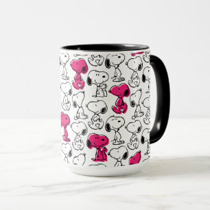 Mug Snoopy Black & Magenta Motif