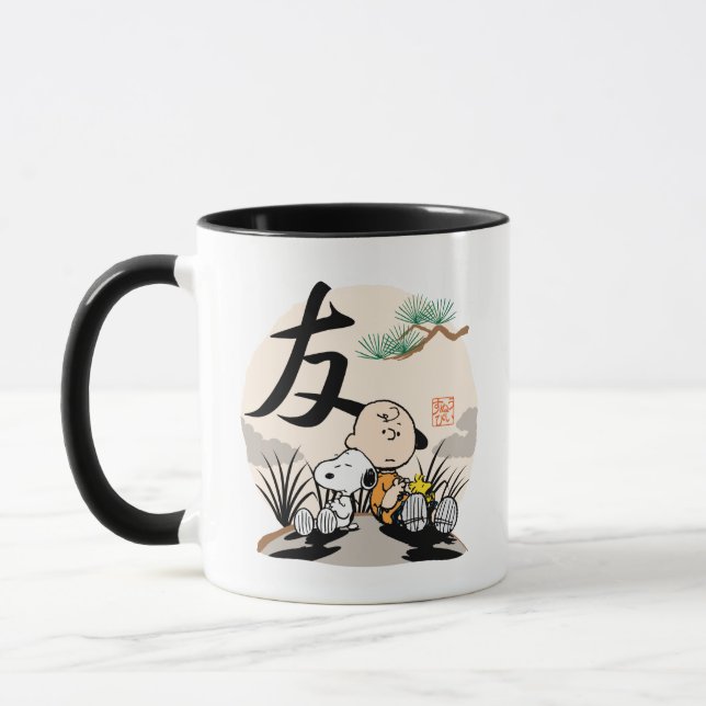Mug Snoopy, Charlie Brown et Woodstock - Ami (Gauche)