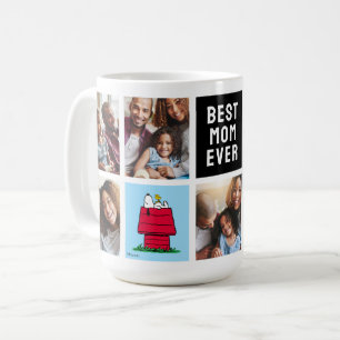 Mug Snoopy Doghouse   Best Mom - Photo Collage