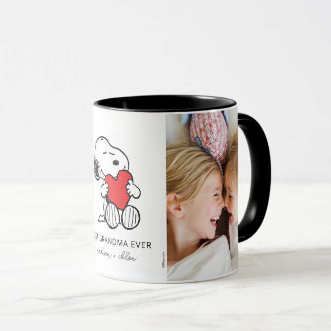Mug Snoopy Heart | Meilleure grand-mère jamais - Photo (Devant droit)