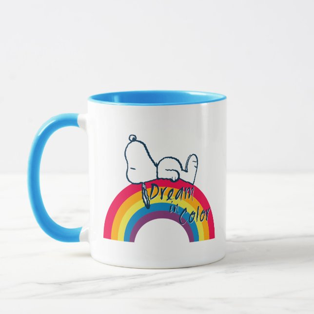 Mug Snoopy | Rêver en couleur arc-en-ciel (Gauche)