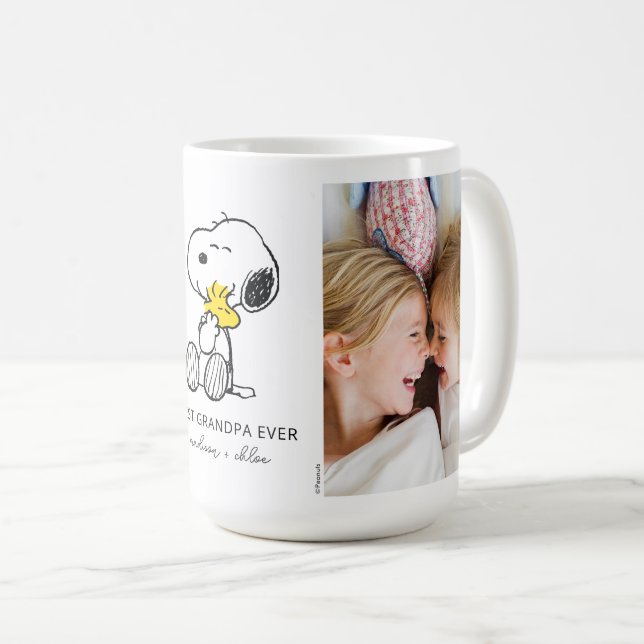 Mug Snoopy & Woodstock | Meilleur grand-père - Photo (Devant droit)